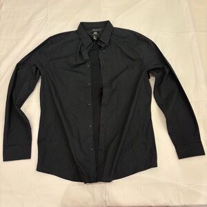 H&M Black Casual Button Down Shirt with Long Sleeves